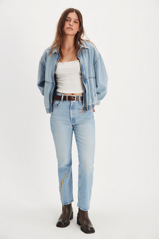 MOTHER The Scooter Ankle Embroidered Jeans