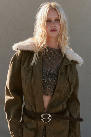 We The Free Highland Hip Belt at Free People in Cognac, Size: M/L