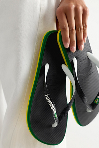 Женские сандалии Havaianas Brazil Twist Flip Flops, цвет: Чёрный — фото 3