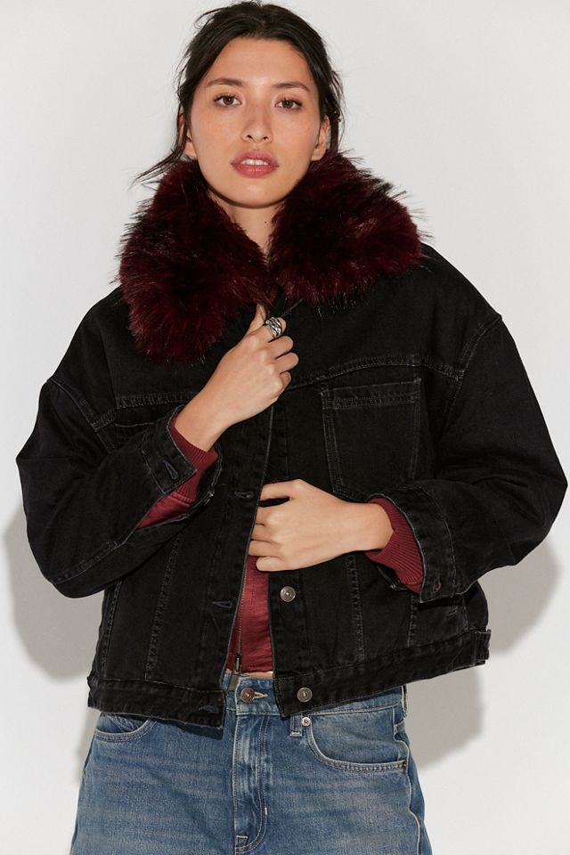 Opal Swing Faux Fur Collar Jacket