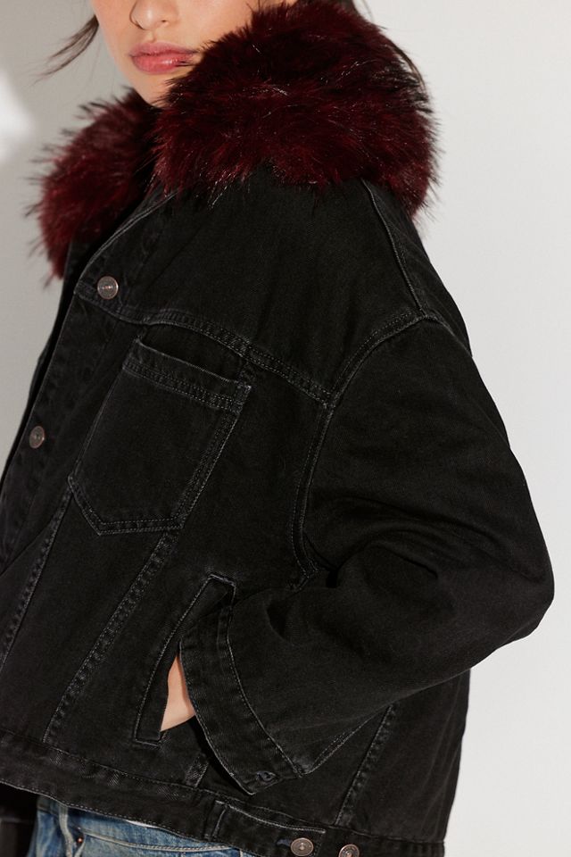 Opal Swing Faux Fur Collar Jacket #3