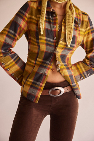We The Free In The Club Plaid Top