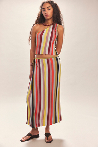 THIRD FORM Rhythm Knit One Shoulder Midi Skirt Set