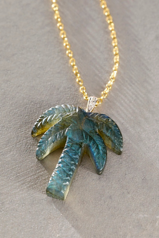 Женское колье Elisabeth Bell Jewelry Elisabeth Bell Palm Oasis Opal, цвет: Золотой — фото 2