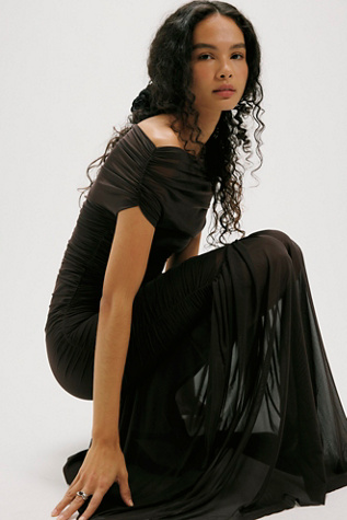 chinese dress ladies FREE PEOPLE Floral Mesh GIANNI Maxi Dress main image 1