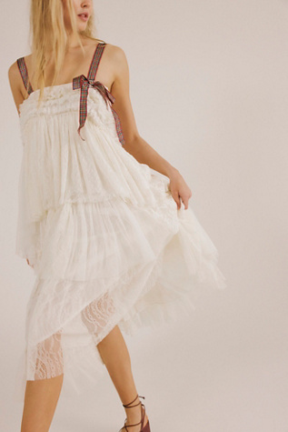 Isabel Midi Dress by Free People in White, Size: M