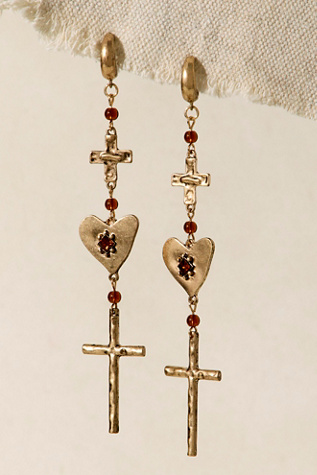 Lenny Dangle Earrings by Free People in Gold