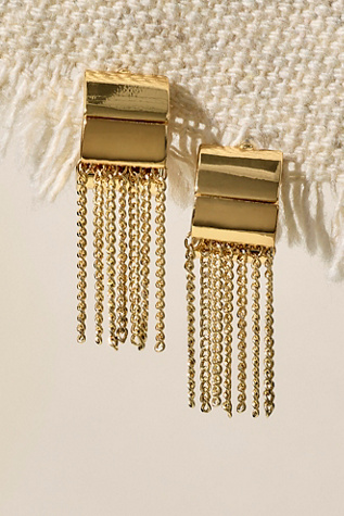 Sylvie Huggie Hoop Earrings by Free People in Gold