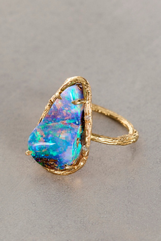 Elisabeth Bell Oak Wave Opal Ring
