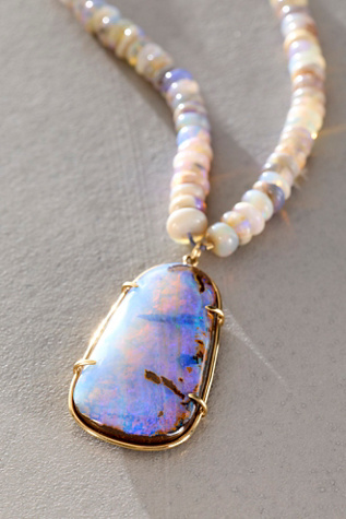 Elisabeth Bell Oak Opal Sky Necklace