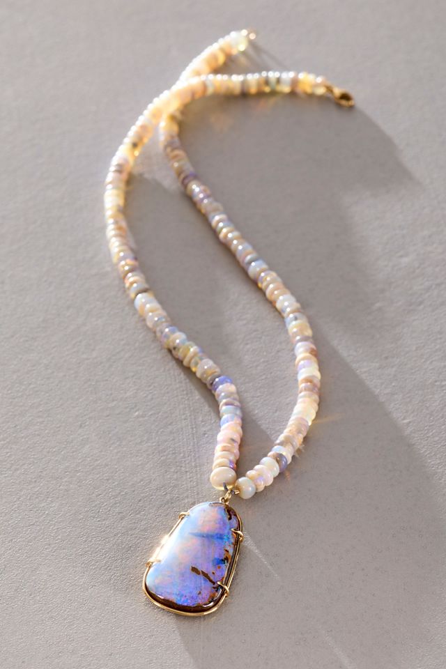 Elisabeth Bell Oak Opal Sky Necklace #1
