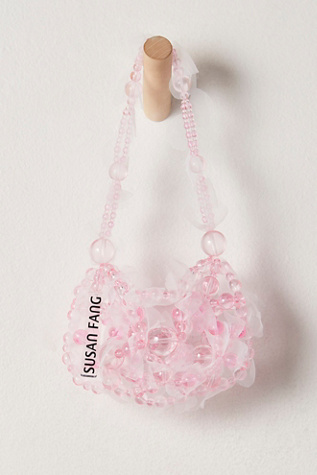Susan Fang Beaded Flower Bag at Free People in Pink