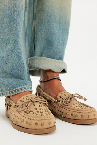 Stargazer Boat Shoes by Free People in Tan, Size: US 7