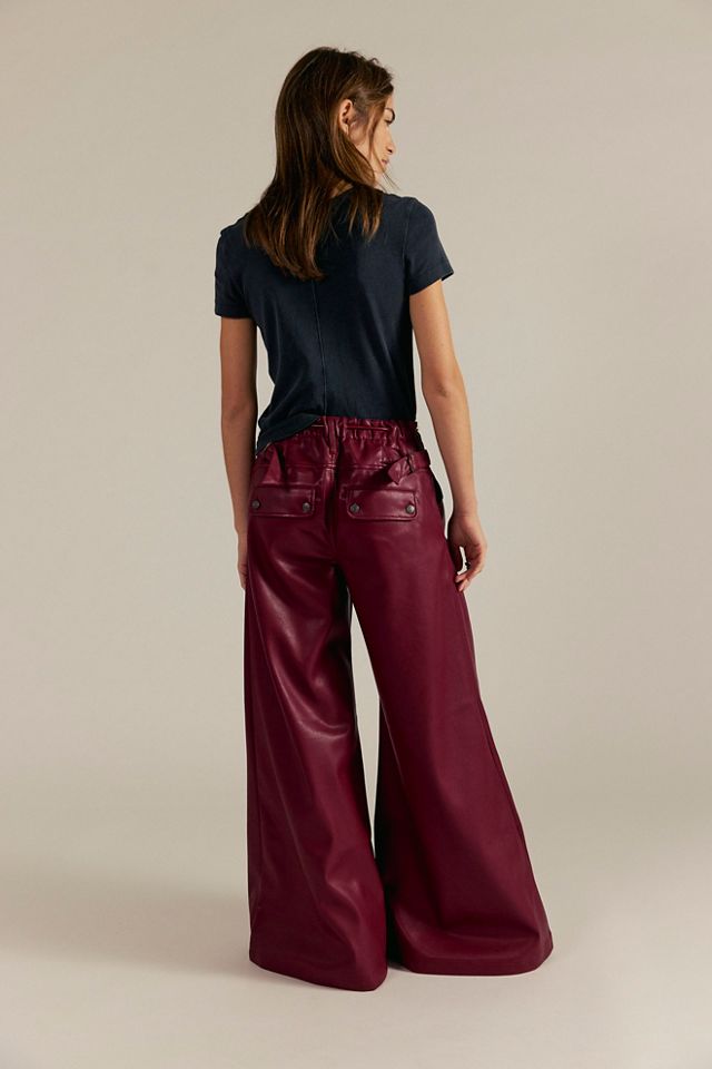 Julien Wide Leg Vegan Leather Pants #2