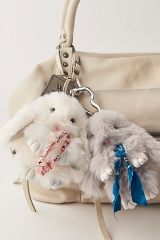 Fluffy Rabbit Bag Charm