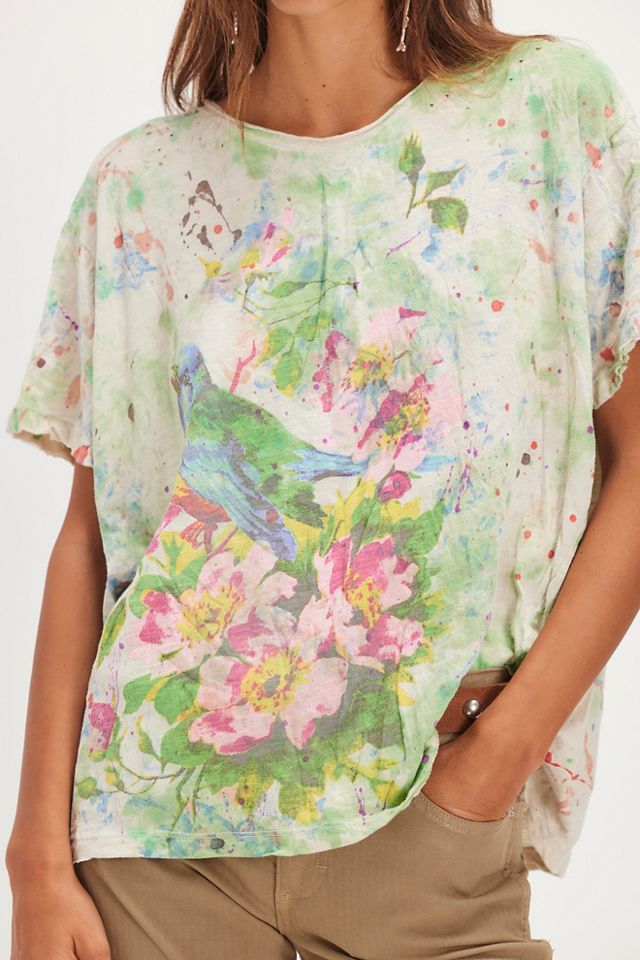 Magnolia Pearl Floral Songbird Art Class Tee #2