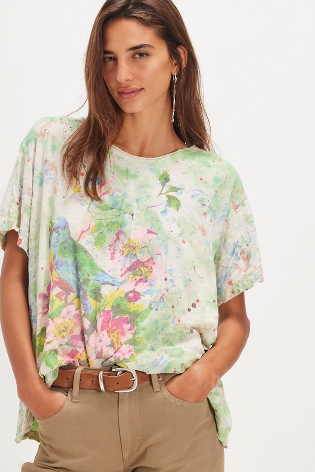 Magnolia Pearl Floral Songbird Art Class Tee #3