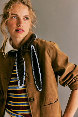 Edith Hand-Crocheted Bandana by Free People in Brown