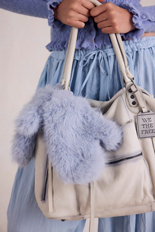 Arctic Fur Mitten at Free People in Powder Blue