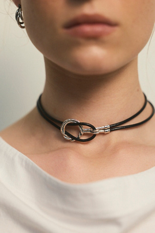 FP x Pamela Love Verse Choker Necklace at Free People in Silver, Size: S/M