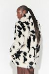 Jade Spotted Faux Fur Coat