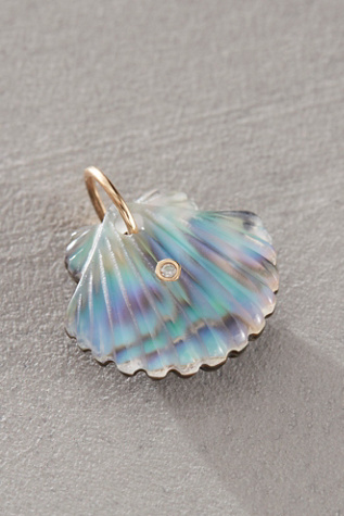 Maura Green Small Luminescent Scallop Shell Charm