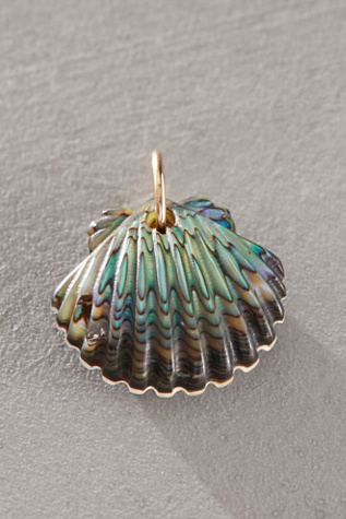 Женский шарм Maura Green Small Luminescent Scallop Shell Charm, цвет: Золотой — фото 4