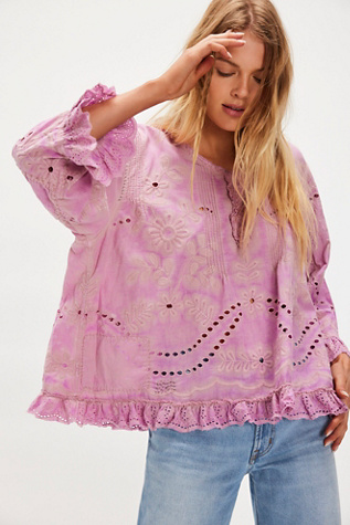 Blouse Wennie en œillets Magnolia Pearl en Rose, pour femme chez Free People
