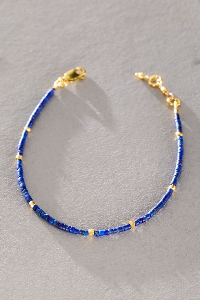 Robindira Unsworth Lapis Beaded Bracelet #1
