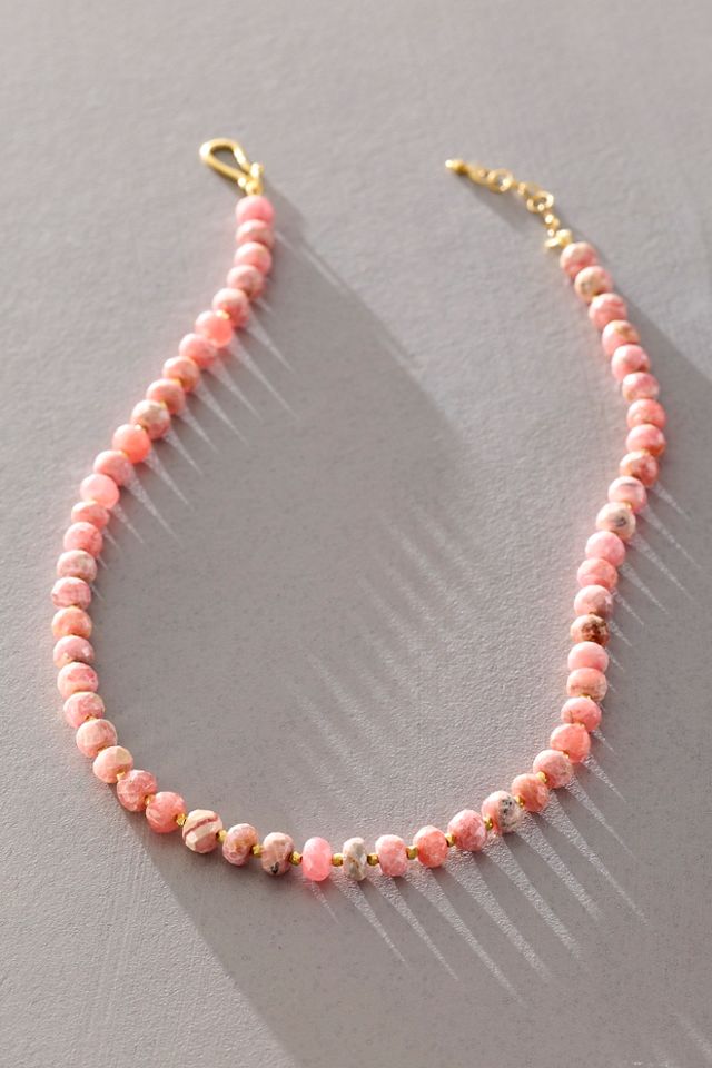 Robindira Unsworth Pink Opal Beaded Necklace #1