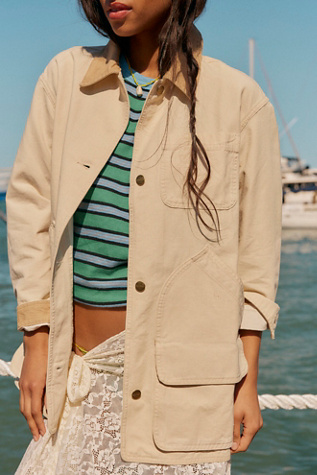 L.L.Bean Lightweight Field Coat Jacket at Free People in White, Size: S
