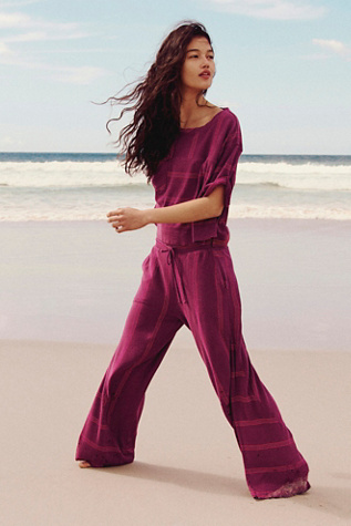 Женский комплект free-est Nolan Pant Set, цвет: Бордовый комбинированный — фото 4