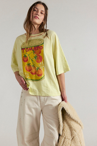 We The Free In Spring Tee at Free People in Yellow, Size: L
