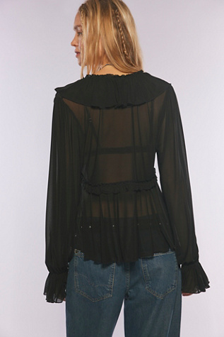 Женский топ Free People Fearless Long Sleeve Top, цвет: Чёрный — фото 2