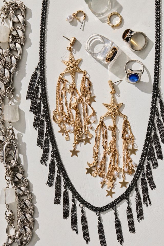 Paper Stars Dangle Earrings #1