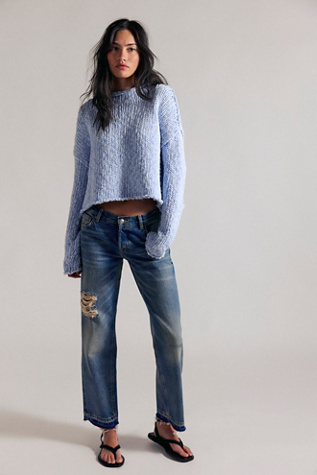 We The Free Up All Hours Slim Jeans at Free People in Blue Delphinium, Size: 28