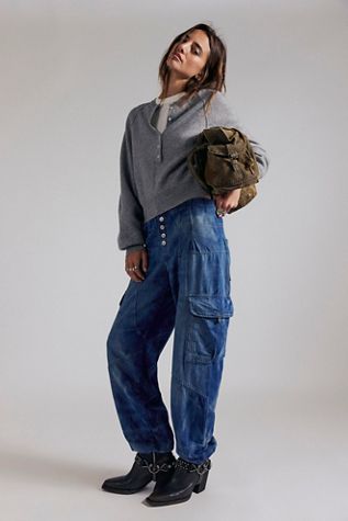 We The Free Dakota Cinched Pull-On Jeans | Free People