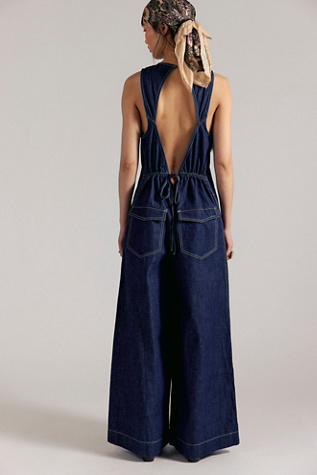 We The Free Do No Wrong Jumpsuit at Free People in Dark Wash, Size: S