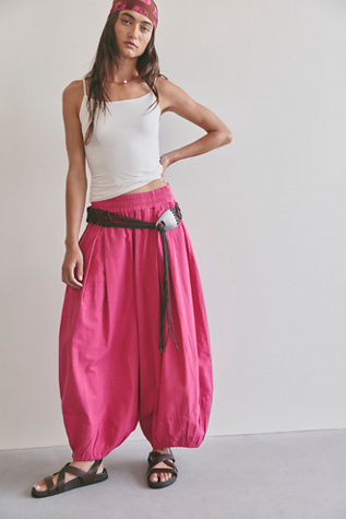 Moonflower Balloon Trousers at Free People in Dragonfruit Sorbet, Size: XL