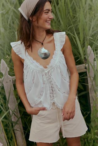 Moonstone Eyelet Lace Tank | Free People