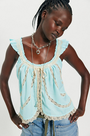 Mabel Tank Top by Free People in Blue, Size: S