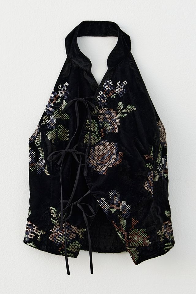 Violet Embroidered Vest #4