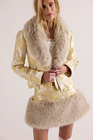 Laluna Faux Fur Mini Skirt