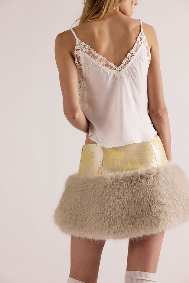 Laluna Faux Fur Mini Skirt #1