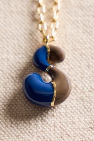 FP x Local Eclectic Bubble Letter Necklace at Free People in S