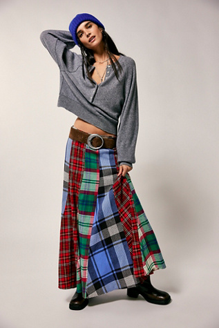 Maizie Plaidwork Maxi Skirt