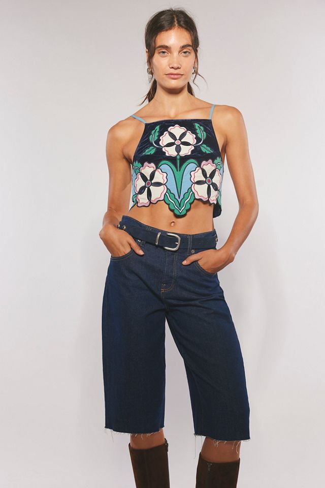 Velvet Lotus Applique Top