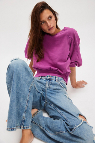 On It Sweatshirt by Free People in Purple, Size: L