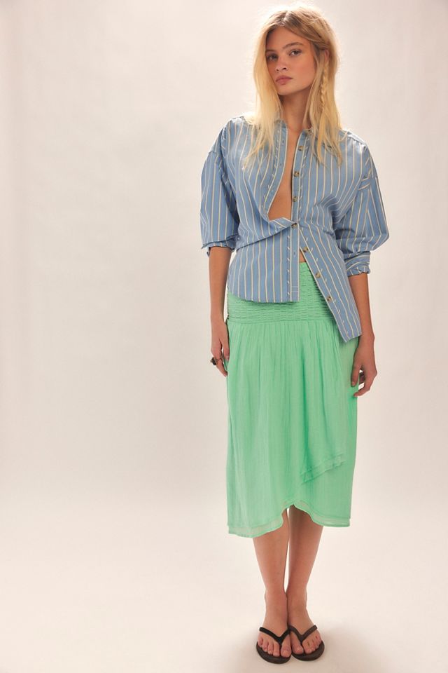 Pucker Me Up Midi Skirt Set