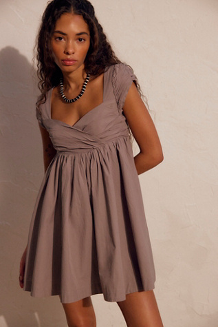Sunbeam Mini Dress by free-est at Free People in Grey, Size: M